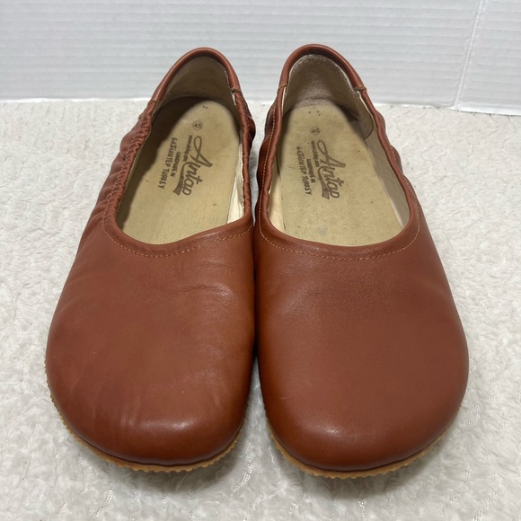 AINTAP Barefoot Men’s Sz 45 US 12 Handmade Turkey Brown Leather Slip On Shoes - Picture 3 of 12